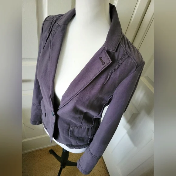 HEI HEI | Anthro | Delaine Cute Gray Gingham Blazer (SIZE 4) - Picture 7 of 16